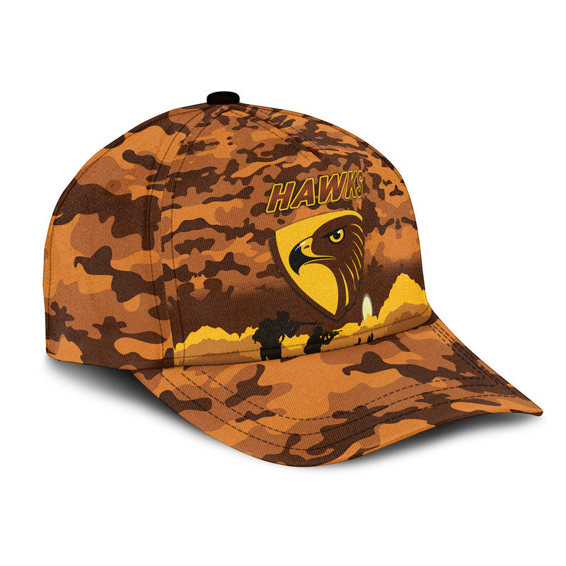 (Custom Personalised) Hawthorn Hawks ANZAC AFL Classic Cap Simple Style - Vibe Hoodie Shop