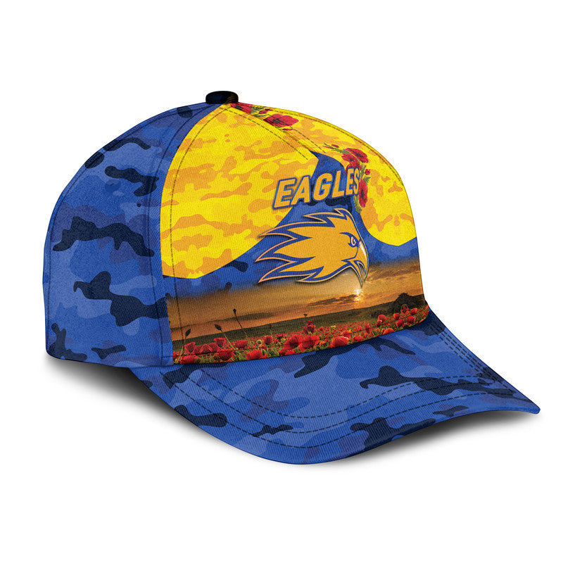 West Coast Eagles ANZAC AFL Classic Cap Poppy Vibes - Royal Blue - Vibe Hoodie Shop