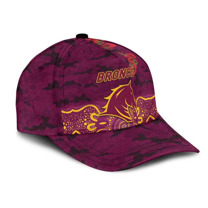 Brisbane Broncos ANZAC 2022 NRL Classic Cap Indigenous Vibes - Vibe Hoodie Shop