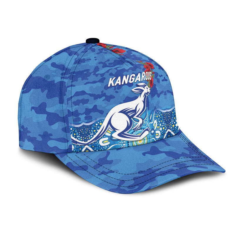 (Custom Personalised) North Melbourne Kangaroos ANZAC AFL Classic Cap Indigenous Vibes - Vibe Hoodie Shop