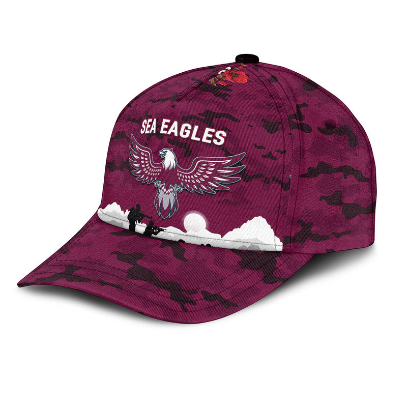 Manly Warringah Sea Eagles ANZAC 2022 NRL Classic Cap Simple Style - Vibe Hoodie Shop