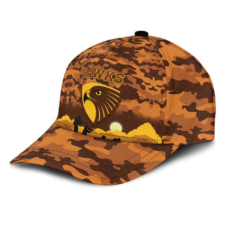 (Custom Personalised) Hawthorn Hawks ANZAC AFL Classic Cap Simple Style - Vibe Hoodie Shop