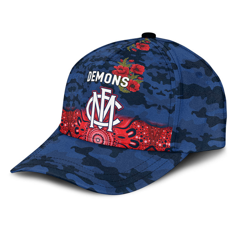 Melbourne Demons ANZAC AFL Classic Cap Indigenous Vibes - Vibe Hoodie Shop