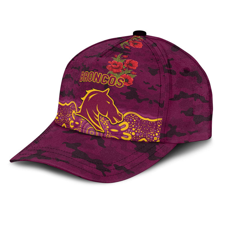 Brisbane Broncos ANZAC 2022 NRL Classic Cap Indigenous Vibes - Vibe Hoodie Shop