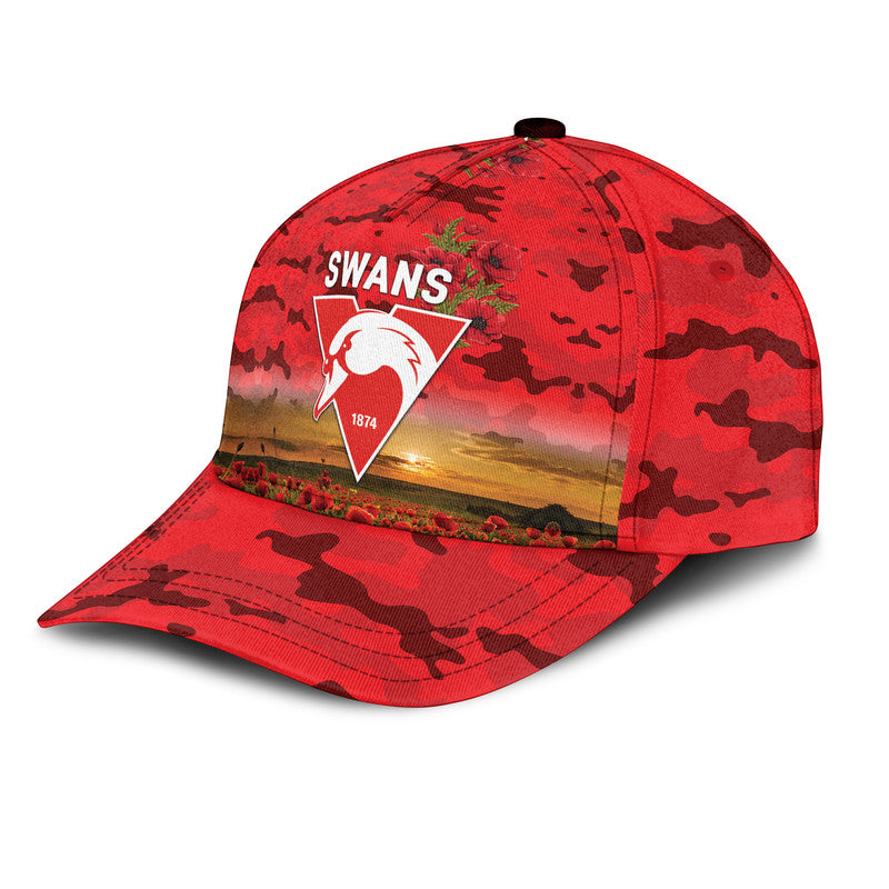 Sydney Swans ANZAC AFL Classic Cap Poppy Vibes - Vibe Hoodie Shop