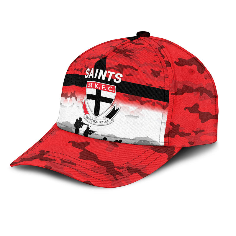 (Custom Personalised) St Kilda Saints ANZAC AFL Classic Cap Simple Style - Vibe Hoodie Shop