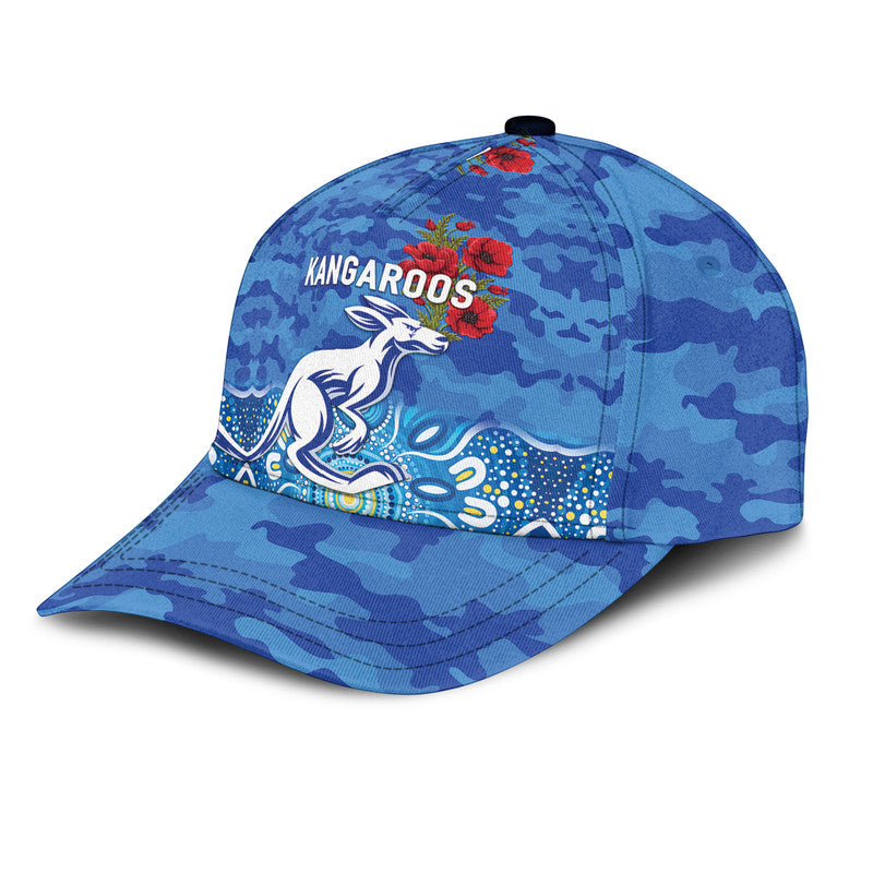 (Custom Personalised) North Melbourne Kangaroos ANZAC AFL Classic Cap Indigenous Vibes - Vibe Hoodie Shop