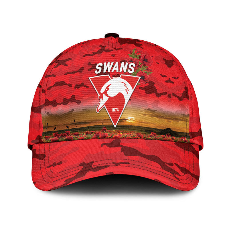 Sydney Swans ANZAC AFL Classic Cap Poppy Vibes - Vibe Hoodie Shop