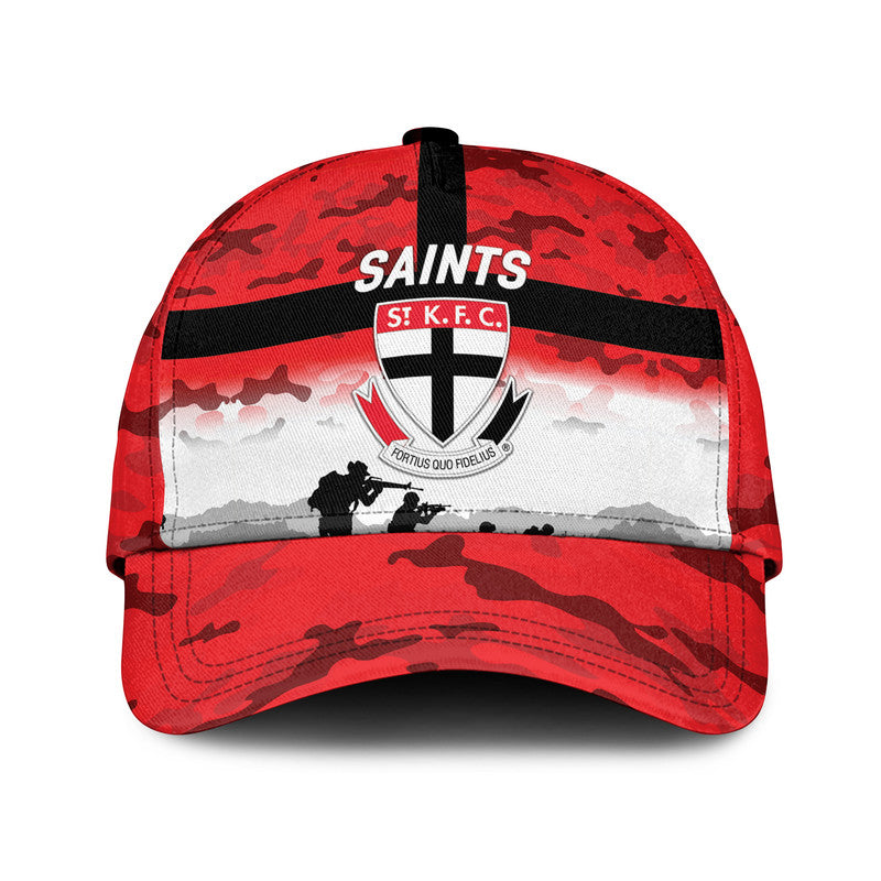 (Custom Personalised) St Kilda Saints ANZAC AFL Classic Cap Simple Style - Vibe Hoodie Shop