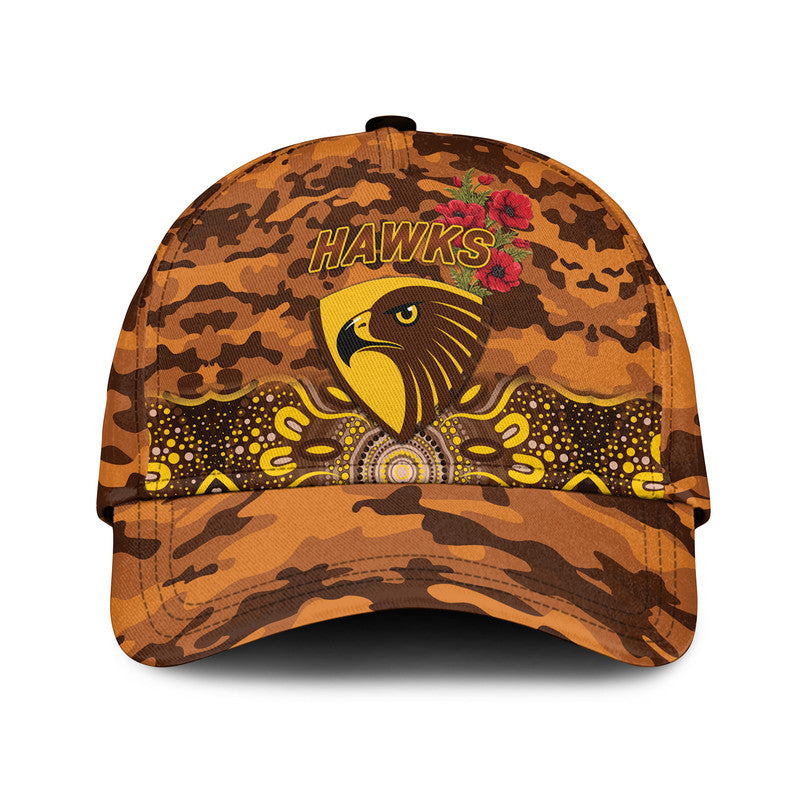 Hawthorn Hawks ANZAC AFL Classic Cap Indigenous Vibes - Vibe Hoodie Shop