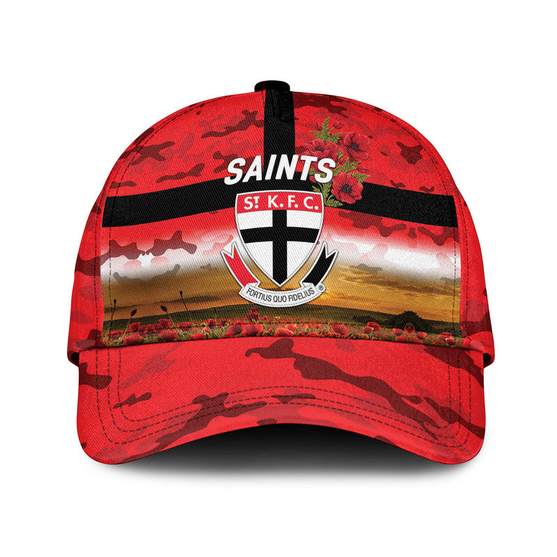 St Kilda Saints ANZAC AFL Classic Cap Poppy Vibes - Vibe Hoodie Shop