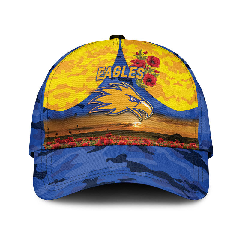 West Coast Eagles ANZAC AFL Classic Cap Poppy Vibes - Royal Blue - Vibe Hoodie Shop