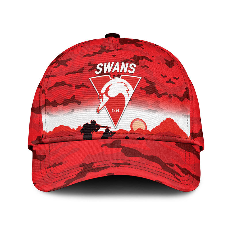 (Custom Personalised) Sydney Swans ANZAC AFL Classic Cap Simple Style - Vibe Hoodie Shop