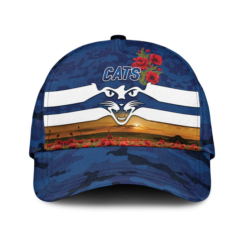 Geelong Cats ANZAC AFL Classic Cap Poppy Vibes - Vibe Hoodie Shop