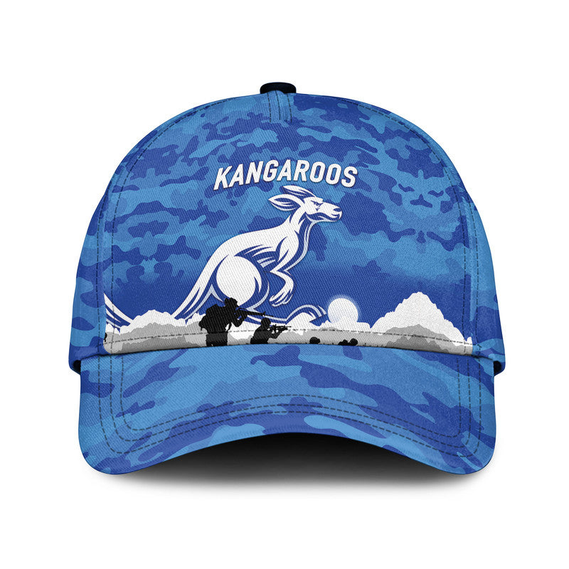 (Custom Personalised) North Melbourne Kangaroos ANZAC AFL Classic Cap Simple Style - Vibe Hoodie Shop