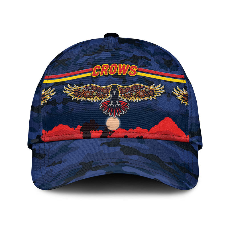 Adelaide Crows ANZAC AFL Classic Cap Simple Style - Navy Blue - Vibe Hoodie Shop