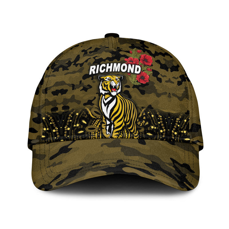 Richmond Tigers ANZAC AFL Classic Cap Indigenous Vibes - Black - Vibe Hoodie Shop