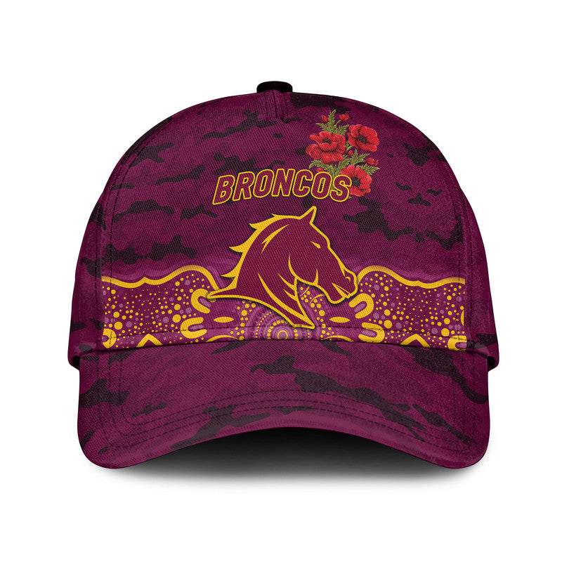 Brisbane Broncos ANZAC 2022 NRL Classic Cap Indigenous Vibes - Vibe Hoodie Shop