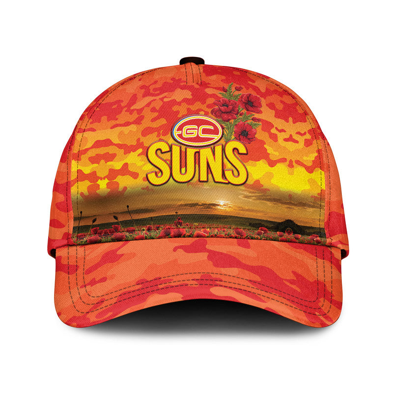 Gold Coast Suns ANZAC AFL Classic Cap Poppy Vibes - Vibe Hoodie Shop