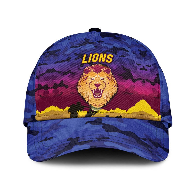 (Custom Personalised) Brisbane Lions ANZAC AFL Classic Cap Simple Style - Vibe Hoodie Shop