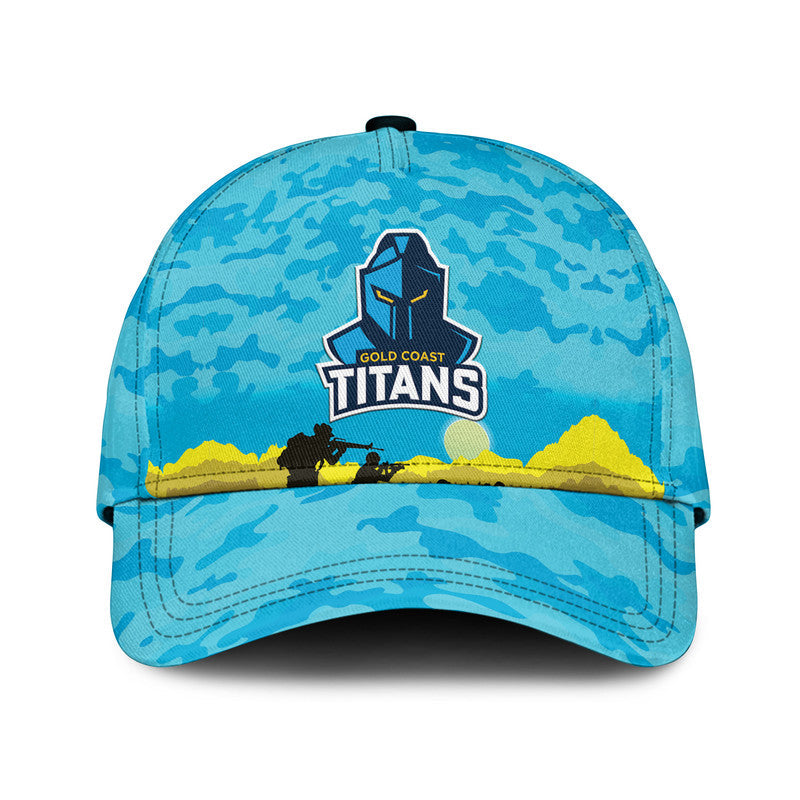 (Custom Personalised) Gold Coast Titans ANZAC 2022 NRL Classic Cap Simple Style - Vibe Hoodie Shop