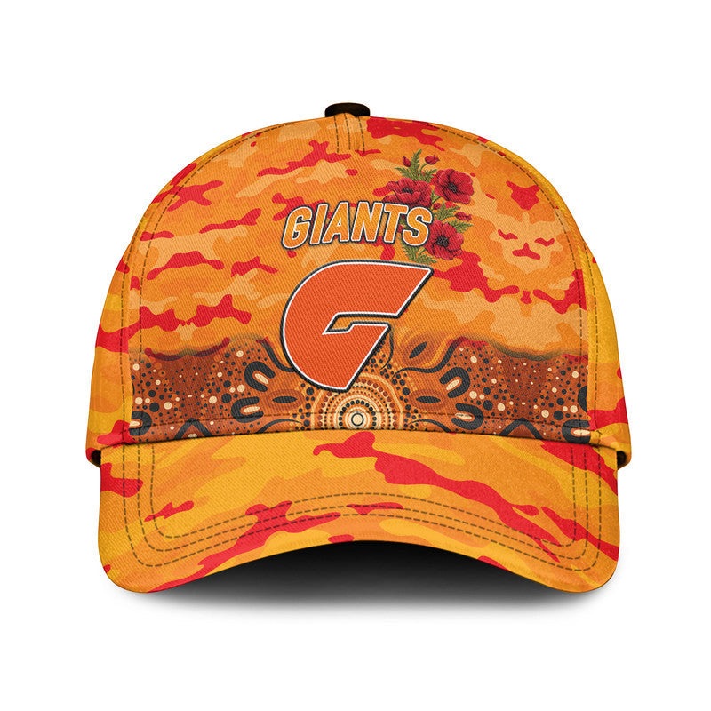 (Custom Personalised) Greater Western Sydney Giants ANZAC AFL Classic Cap Indigenous Vibes - Vibe Hoodie Shop