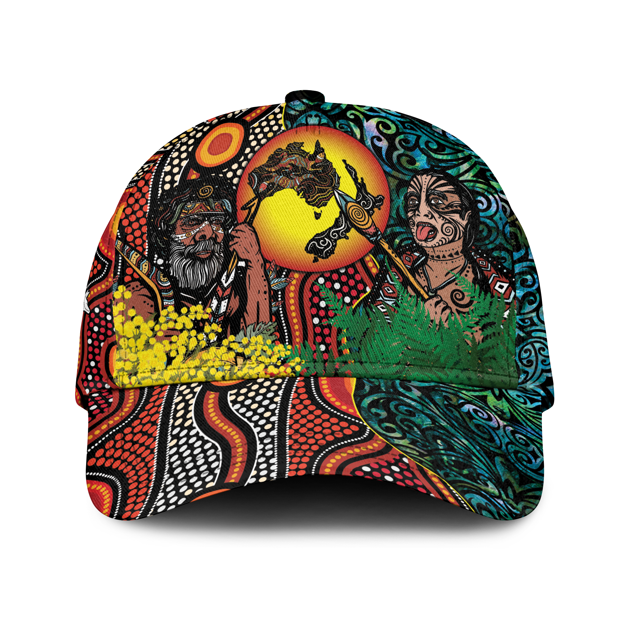 Australia Aboriginal Kangaroo Combine New Zealand Maori Kiwi Bird Cap - - Vibe Hoodie Shop