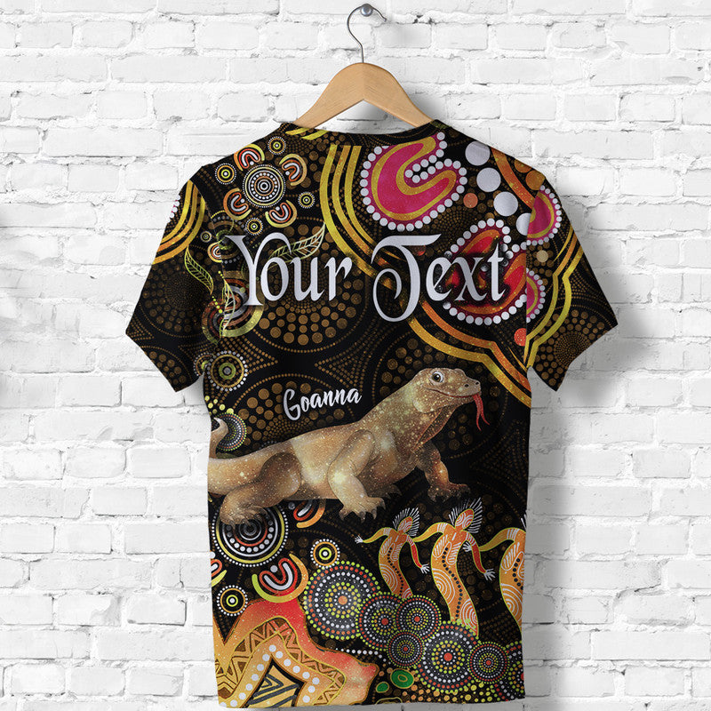 (Custom Personalised) Australian Astrology T Shirt Capricorn Goanna Zodiac Aboriginal Vibes - Gold - Vibe Hoodie Shop