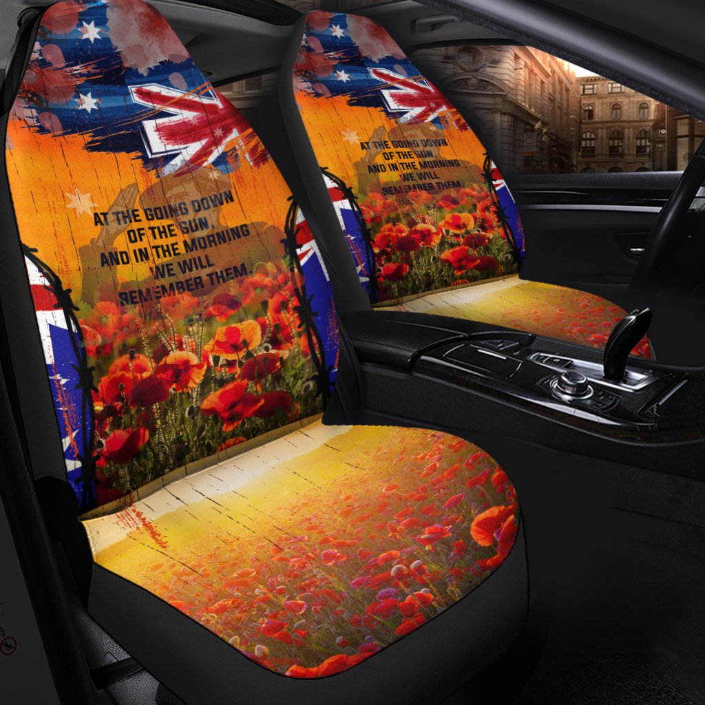Australia ANZAC Day 2021 Car Seat Covers - ANZAC Day Commemoration - Vibe Hoodie Shop