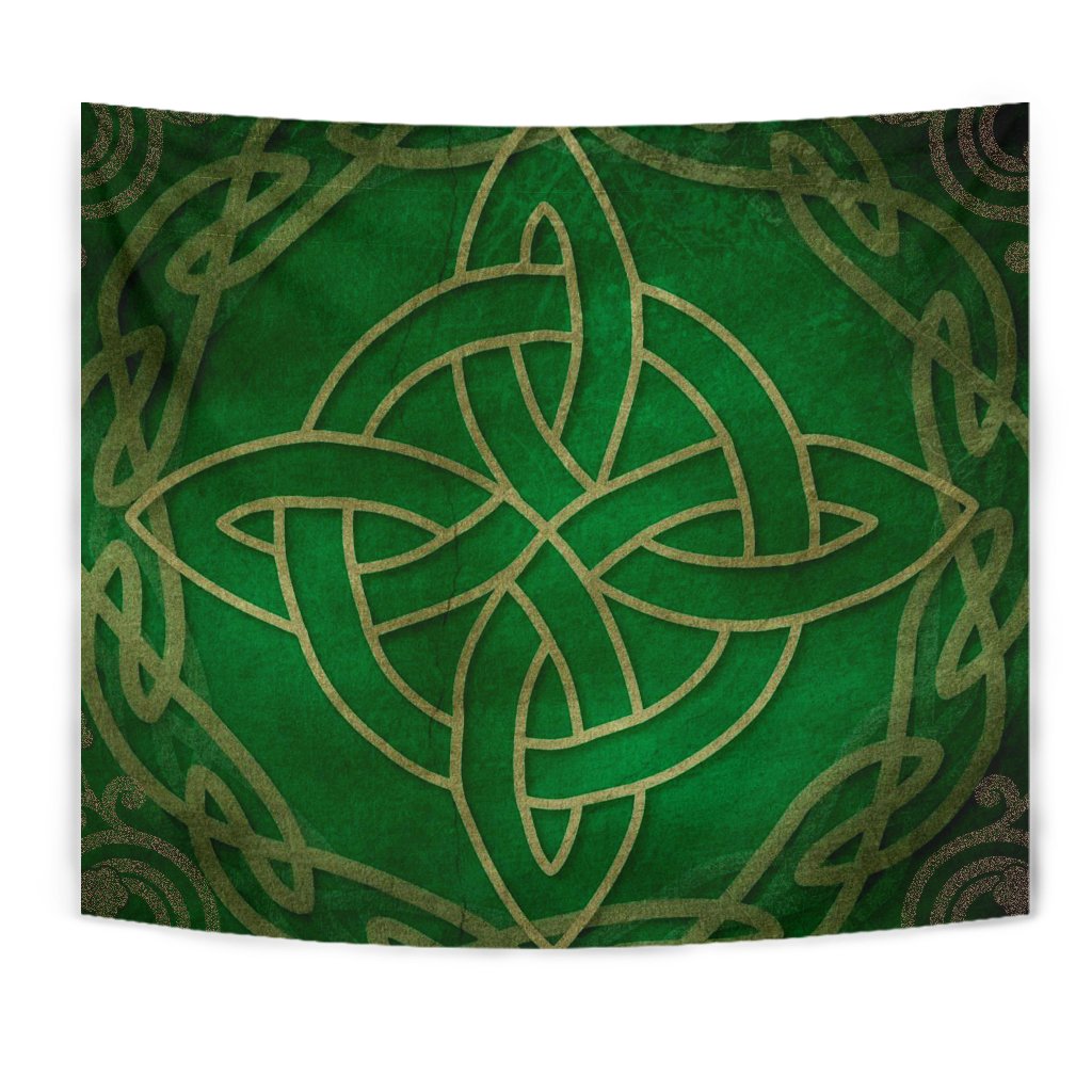 Celtic Tapestry - Celtic Knot Mandala Green - Vibe Hoodie Shop