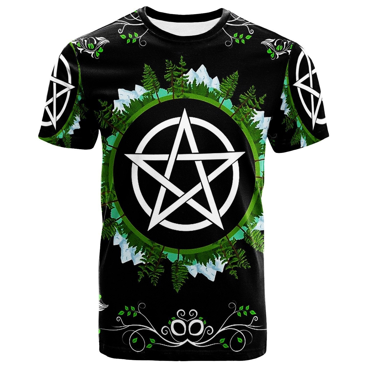 Celtic T shirt - Pentacle Scarf - Vibe Hoodie Shop