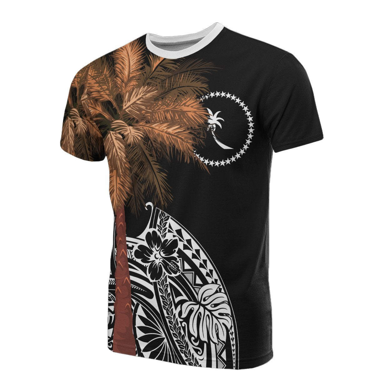 Vibe Hoodie Chuuk T shirt - Micronesian Palm Tree Black - Vibe Hoodie Shop