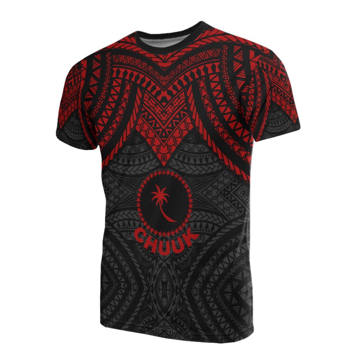 Vibe Hoodie Chuuk T shirt - Micronesian Pattern Red Armor Style - Vibe Hoodie Shop