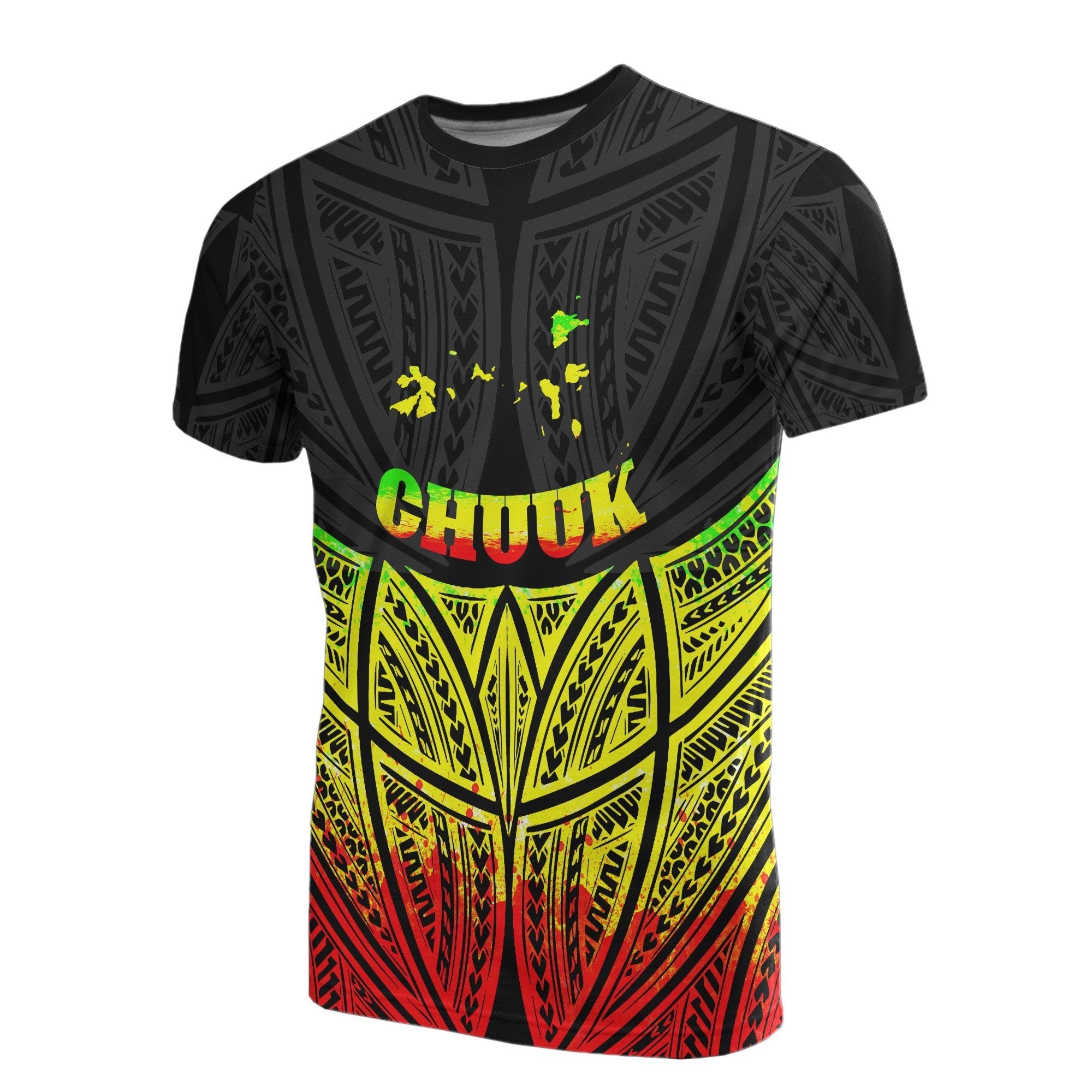 Vibe Hoodie Chuuk Polynesian T shirt Reggae Pride Map And Seal - Vibe Hoodie Shop