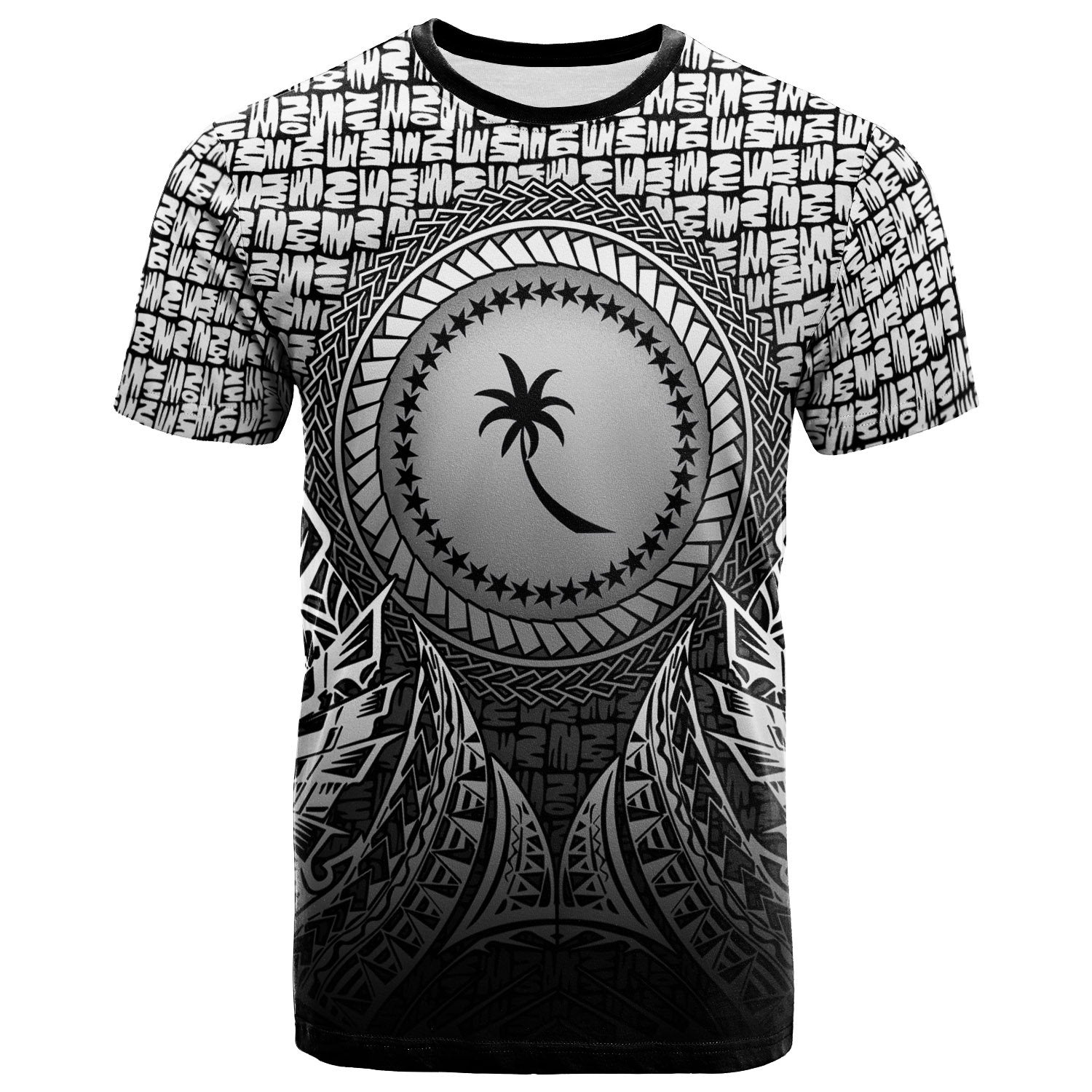 Vibe Hoodie Chuuk Micronesian T shirt - Circle Pattern Black - Vibe Hoodie Shop