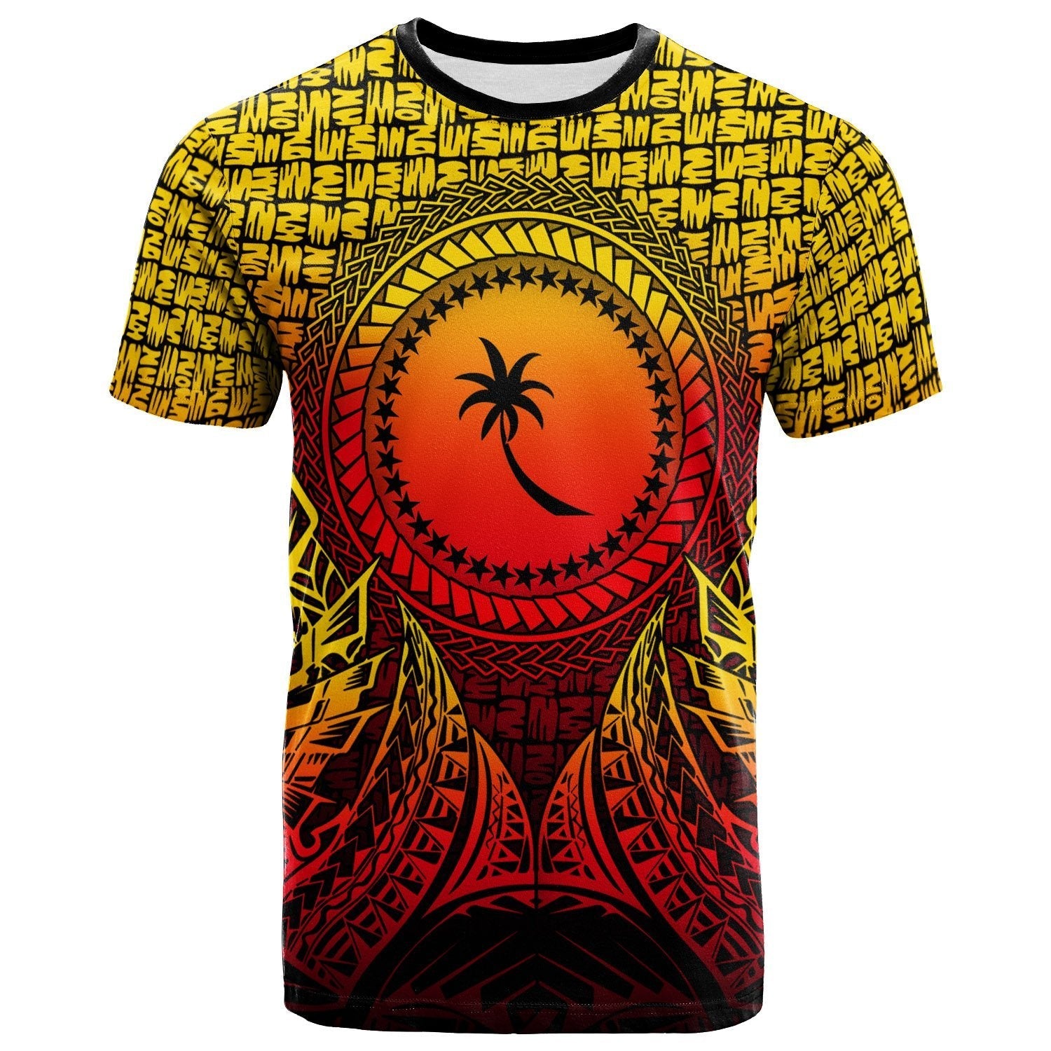Vibe Hoodie Chuuk Micronesian T shirt - Circle Pattern Yellow - Vibe Hoodie Shop