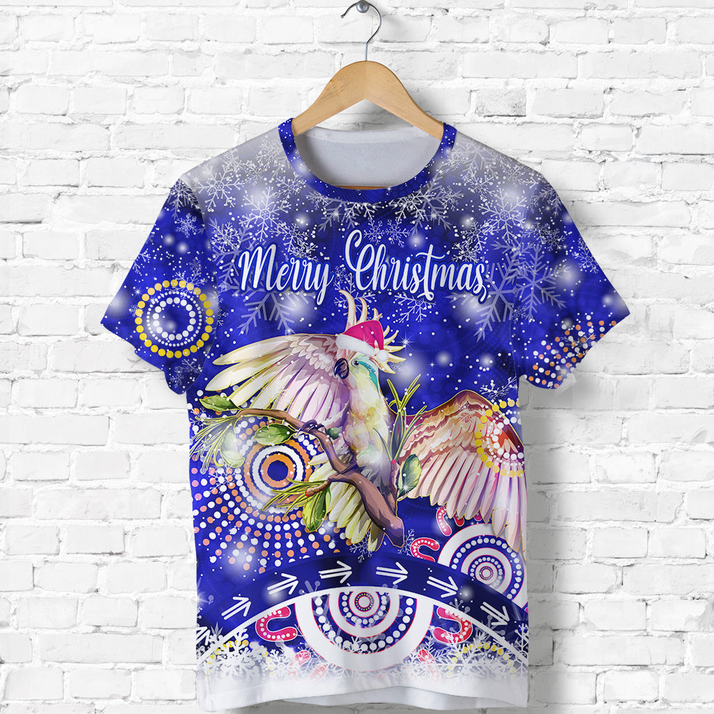 Australia Cockatoo Christmas T shirt Original Style - Blue - Vibe Hoodie Shop