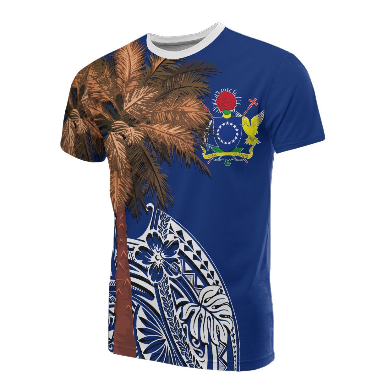 Vibe Hoodie Cook Islands All T shirt - Polynesian Palm Tree Flag - Vibe Hoodie Shop