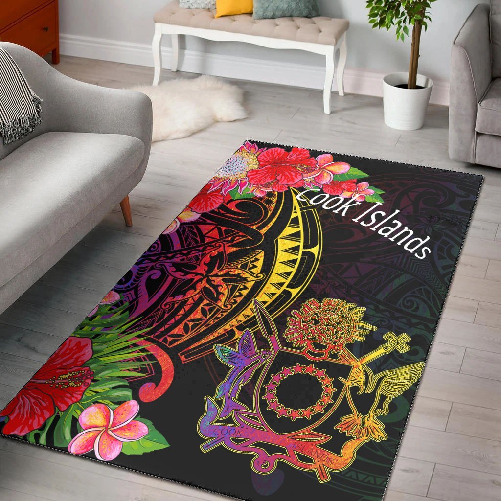 Cook Islands Area Rug - Tropical Hippie Style - Vibe Hoodie Shop