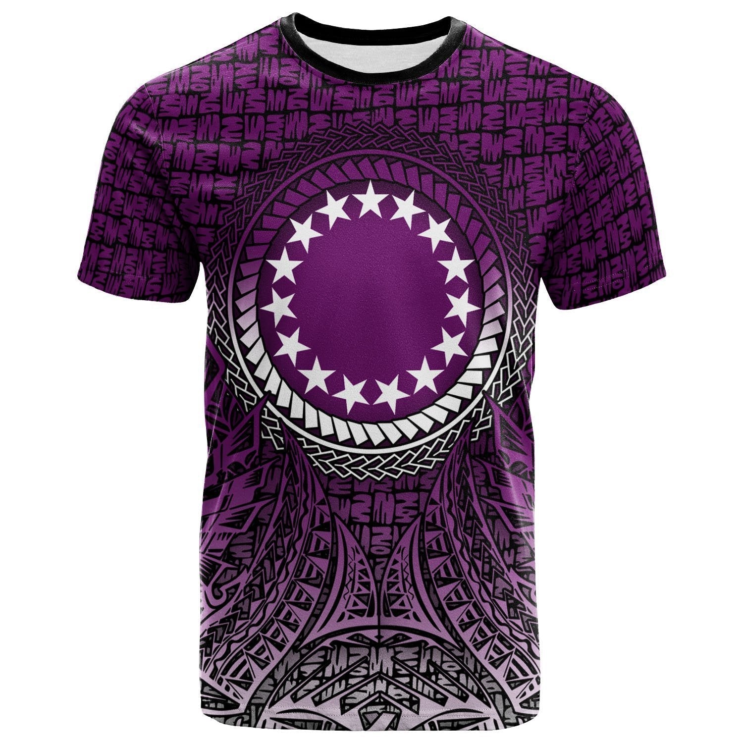 Cook Islands T shirt - Circle Pattern Purple - Vibe Hoodie Shop