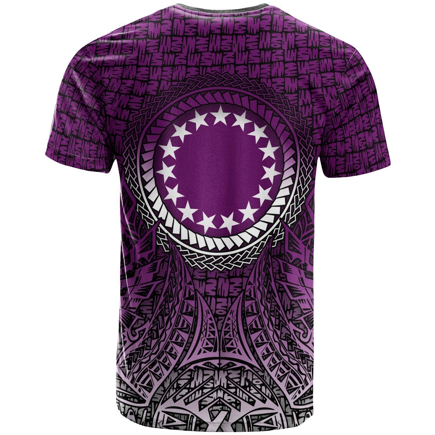 Cook Islands T shirt - Circle Pattern Purple - Vibe Hoodie Shop