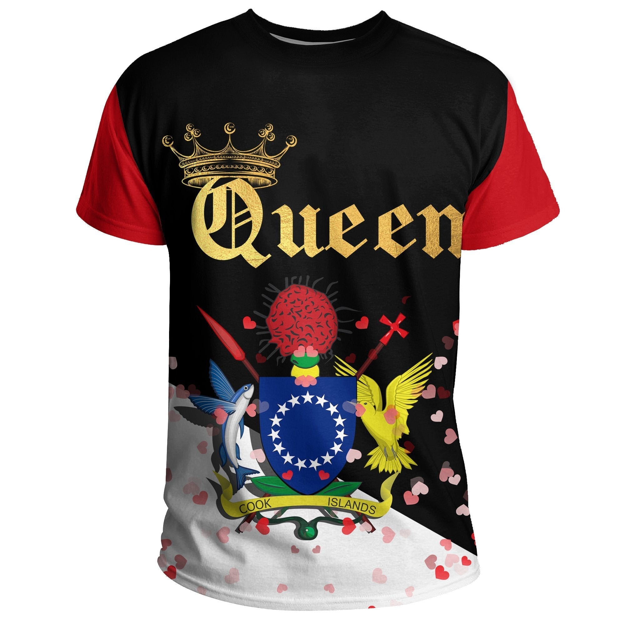 Cook Islands T shirt Queen - Valentine Couple - Vibe Hoodie Shop