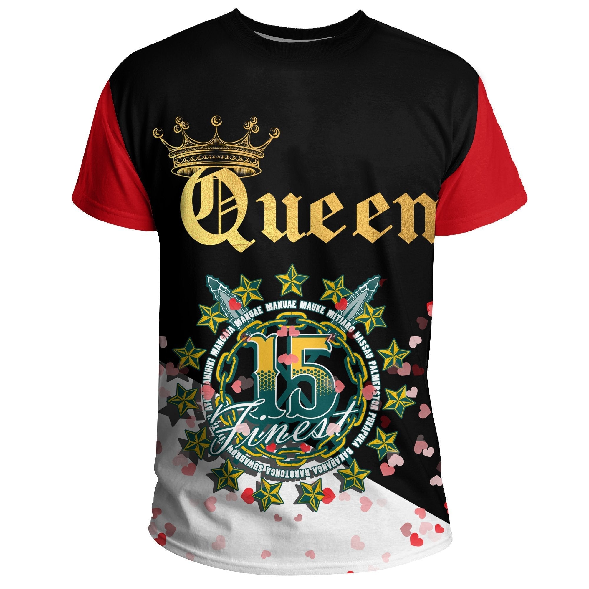 Cook Islands T shirt Queen - Valentine Couple - Vibe Hoodie Shop