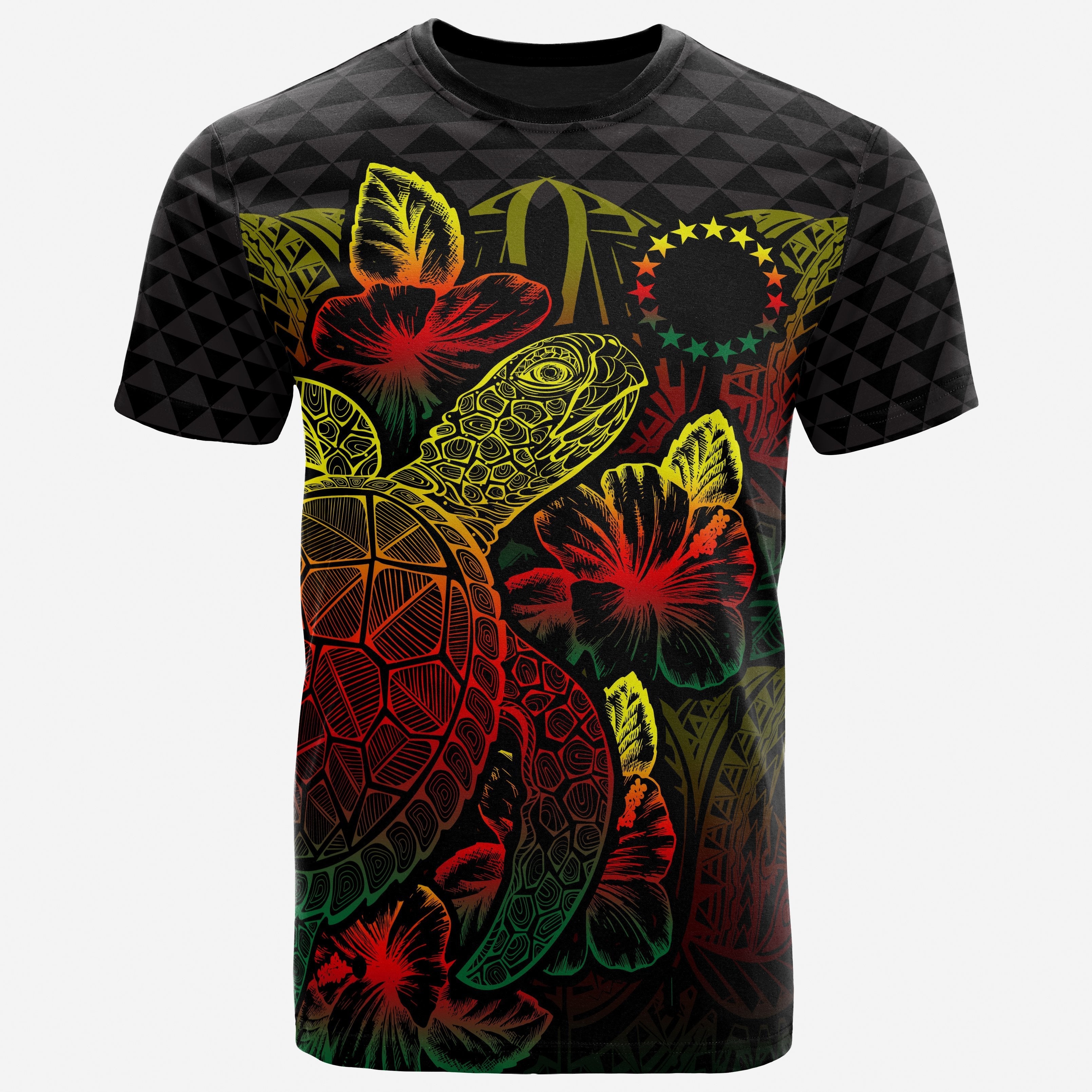 Vibe Hoodie Cook Islands T shirt - Cook Islands Flag Turtle Hibiscus Reggae - Vibe Hoodie Shop