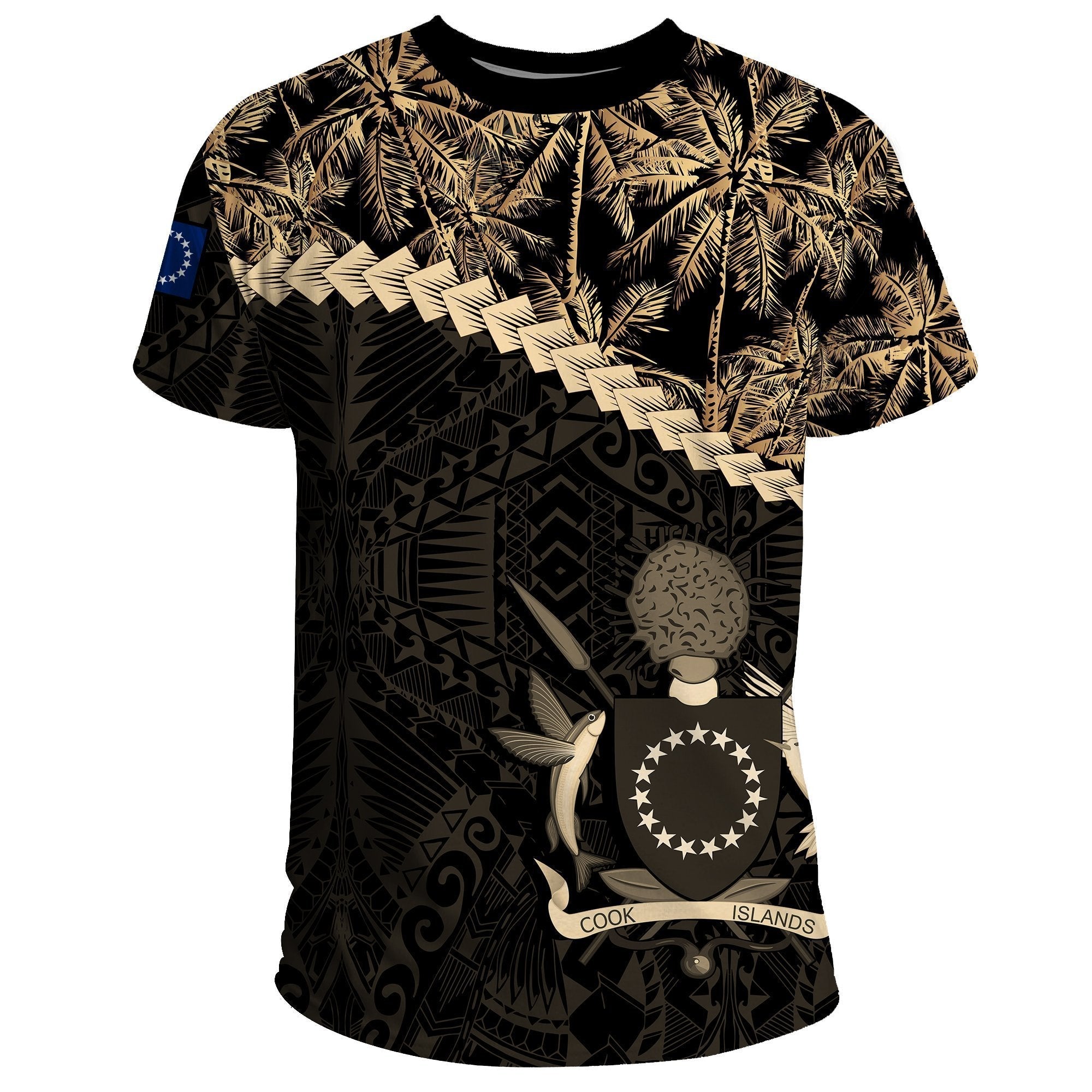 Cook Islands T shirt Golden Coconut 01 - Vibe Hoodie Shop