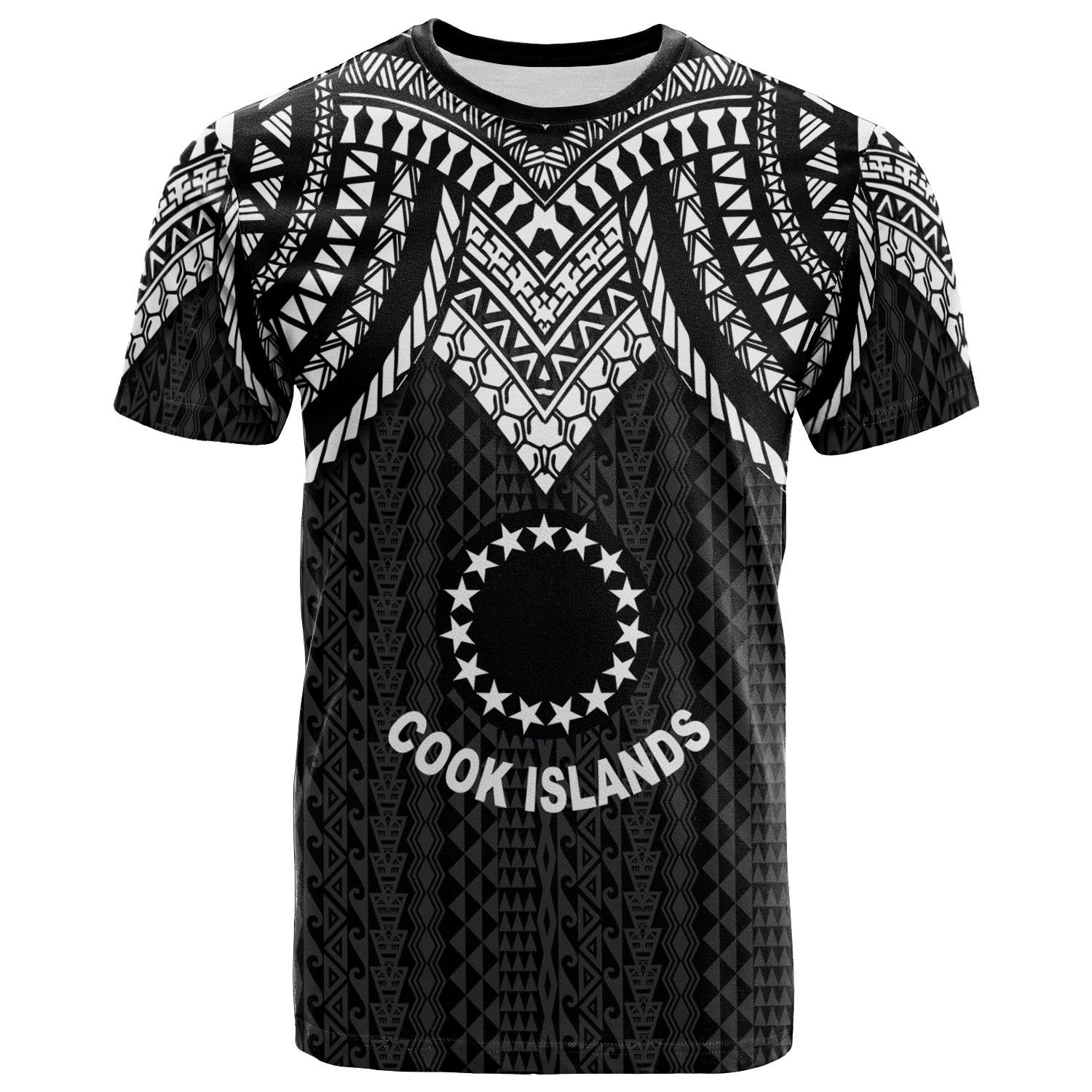 Vibe Hoodie Cook Islands T shirt - Polynesian Armor Style Black - Vibe Hoodie Shop