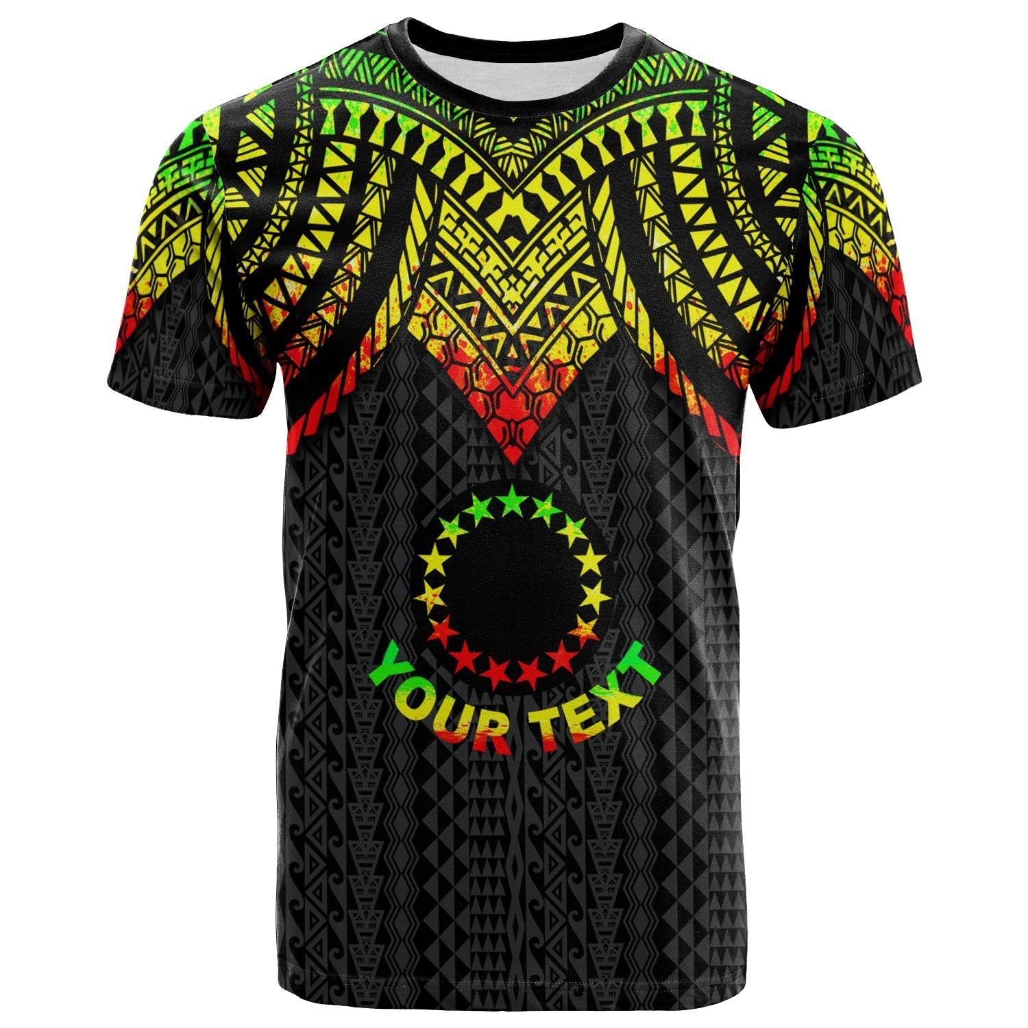 Vibe Hoodie Cook Islands Custom Personalised T shirt - Polynesian Armor Style Reagge - Vibe Hoodie Shop
