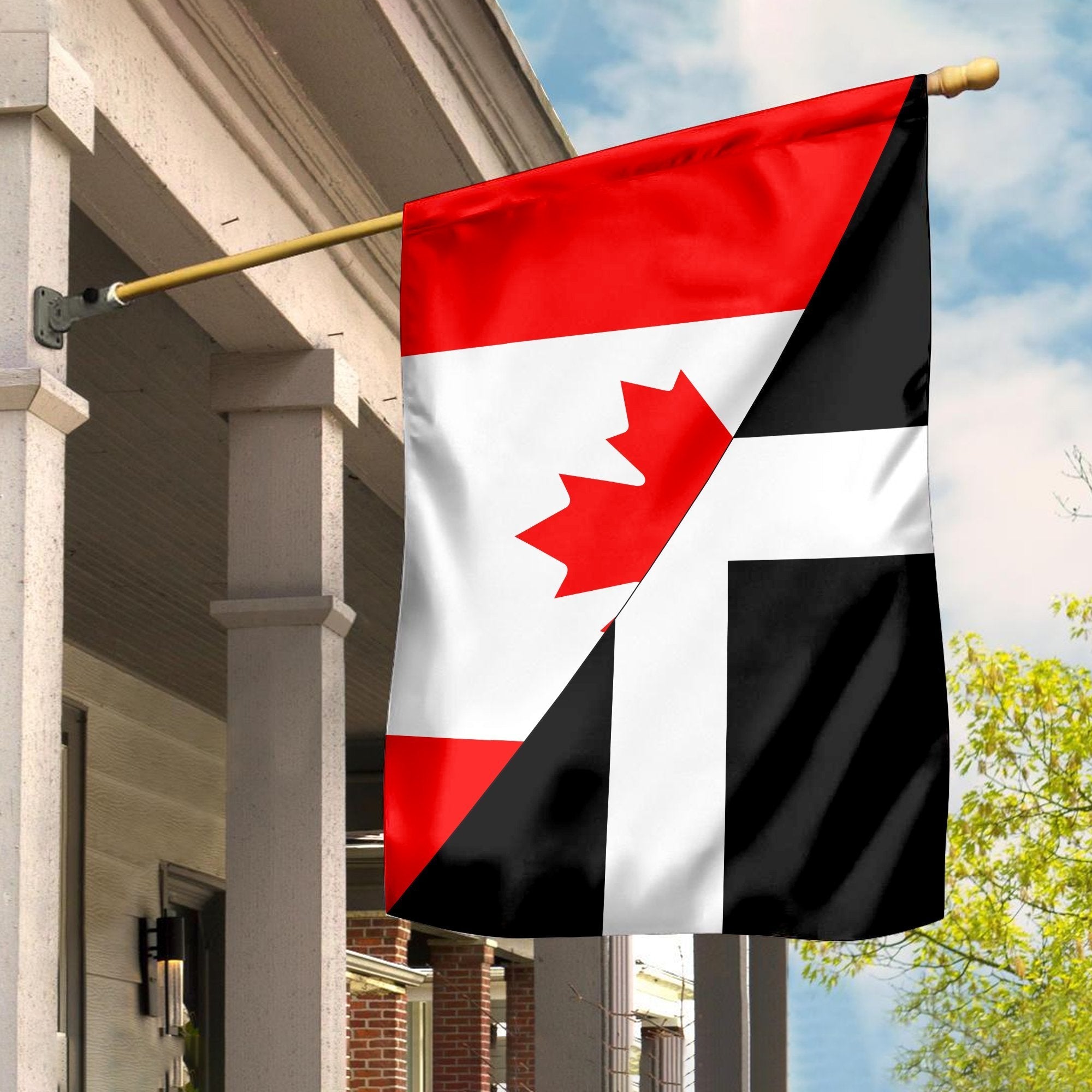 Canada Flag With Cornwall Flag - Vibe Hoodie Shop