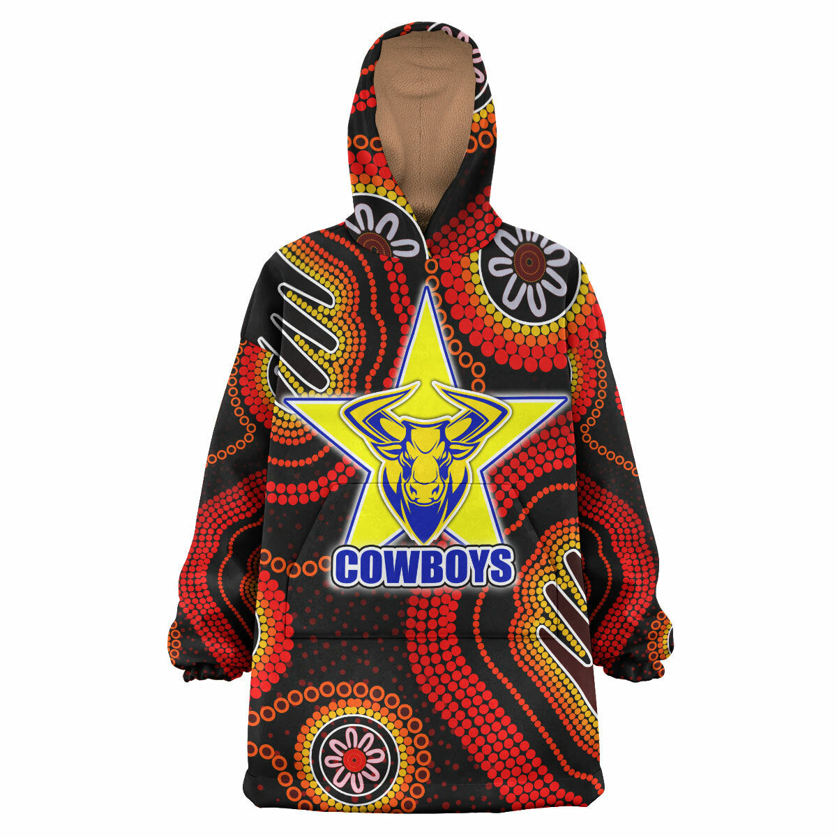 Cowboys Rugby Snug Hoodie - Custom Cowboys Esport Mascot Wearable Blanket Hoodie RLT14 - Vibe Hoodie Shop