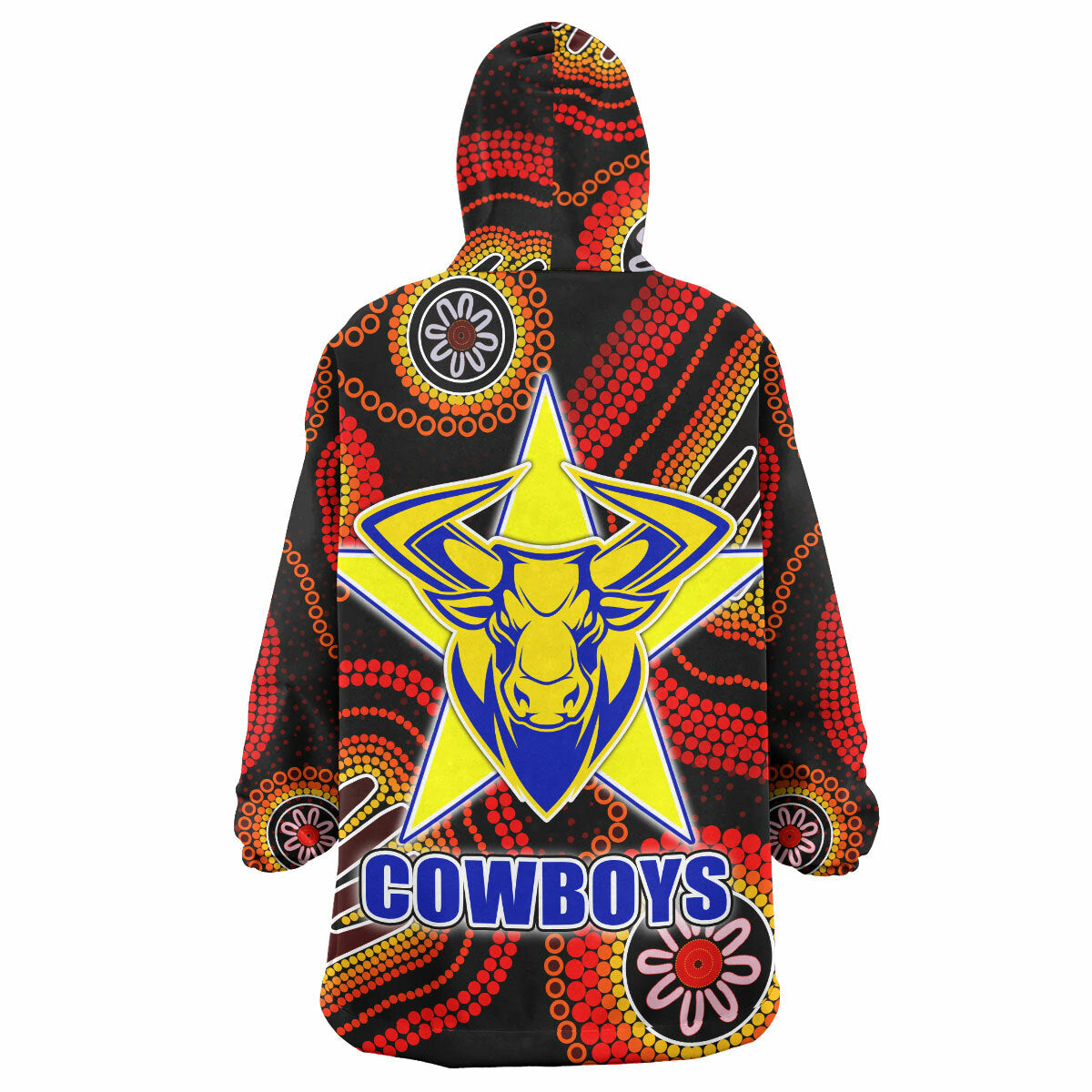 Cowboys Rugby Snug Hoodie - Custom Cowboys Esport Mascot Wearable Blanket Hoodie RLT14 - Vibe Hoodie Shop